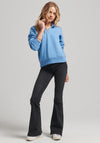 Superdry Womens Henley Half Zip Sweatshirt, Blue