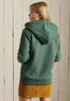 Superdry Womens Borg Lined Zipped Hoodie, Green