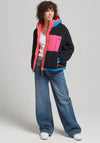 Superdry Womens Vintage Hooded Sherpa Jacket, Multi