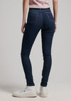 Superdry Womens High Waist Skinny Jeans, Dark Blue