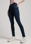 Superdry Womens High Waist Skinny Jeans, Dark Blue