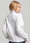 Superdry Womens Half Zip Sweatshirt, White