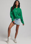Superdry Womens Half Zip Sweatshirt, Green