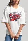 Superdry Womens Vintage Short Sleeve Sweatshirt, White