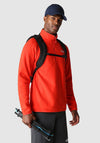 The North Face Mens 100 Glacier Quarter Zip Fleece, Fiery Red