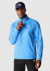 The North Face Mens 100 Glacier Quarter Zip Fleece, Super Sonic Blue