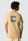 The North Face Mens Red Box T-Shirt, Khaki Stone
