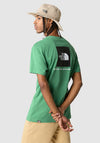 The North Face Mens Red Box T-Shirt, Deep Grass Green