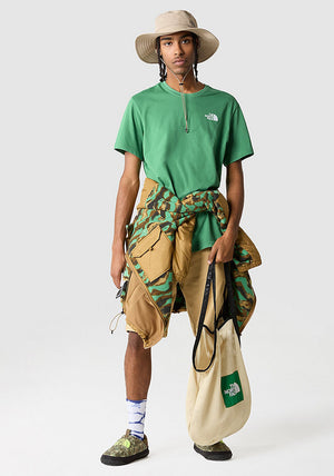 The North Face Mens Red Box T-Shirt, Deep Grass Green