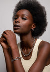 Ti Sento Chunky Hoop Earrings, Silver