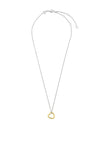 Ti Sento Heart Necklace, Gold & Silver