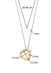 Ti Sento Heart Necklace, Gold & Silver