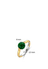 Ti Sento Malachite Sphere Ring, Gold Size 56