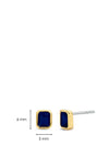 Ti Sento Milano Blue Stud Earrings, Gold
