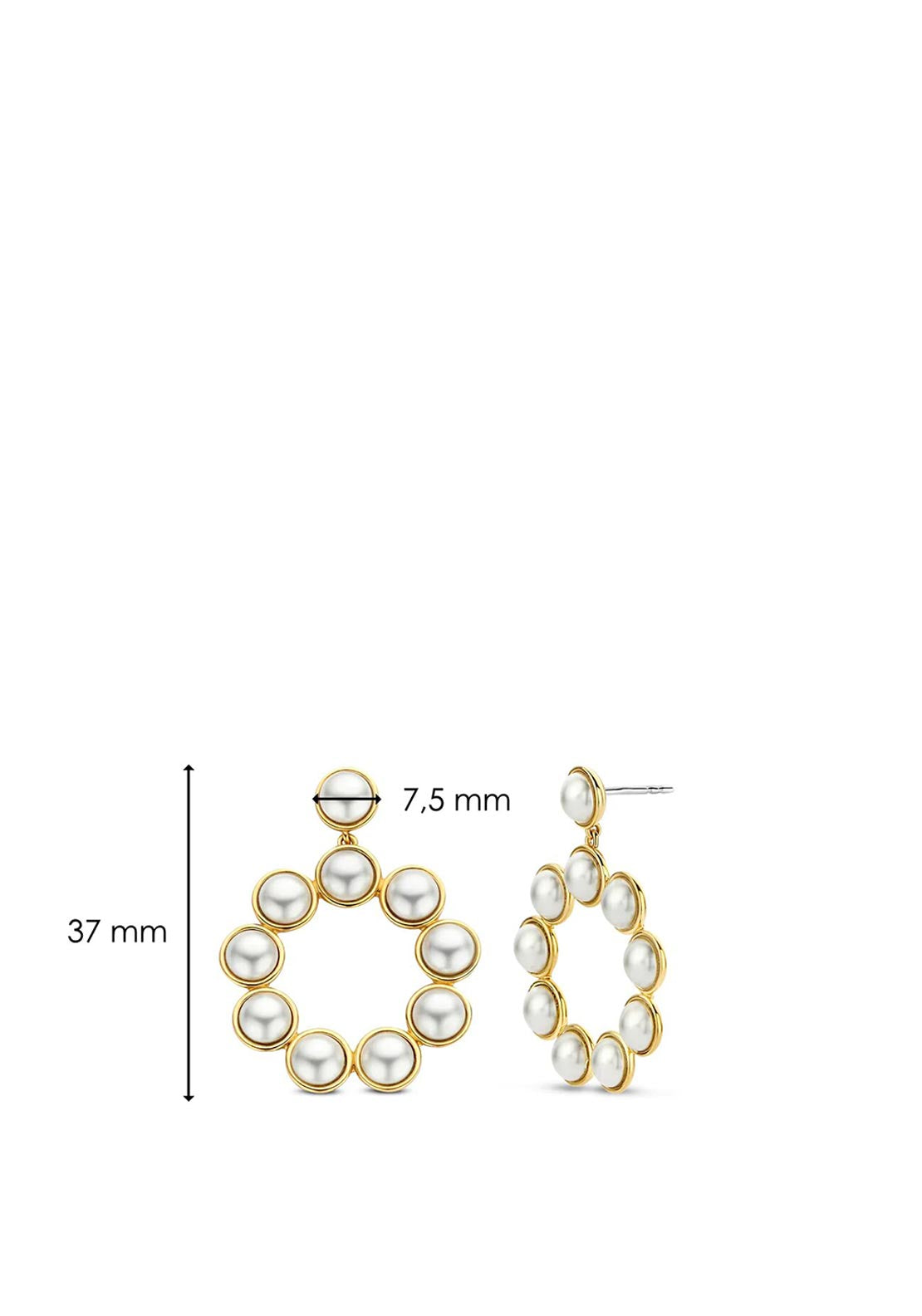 Ti Sento Pearl Drop Earrings, Gold