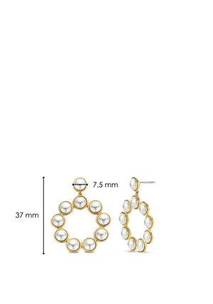 Ti Sento Pearl Drop Earrings, Gold