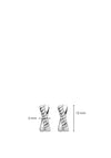 Ti Sento Twisted Rope Hoop, Silver