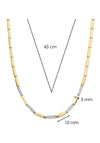 Ti Sento Two-Tone Alternate Necklace, Gold & Silver