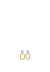 Ti Sento Pave Link Earrings, Gold