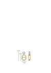 Ti Sento Pave Link Earrings, Gold