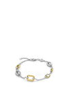Ti Sento Pave Token Bracelet, Silver