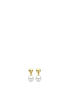 Ti Sento Pearl Earrings, Gold