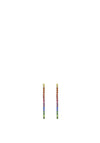 Ti Sento Rainbow Pave Drop Earrings, Silver