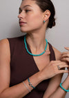 Ti Sento Turquoise Beaded Necklace, Silver