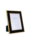 Tipperary Crystal Black Enamel Frame with Gold Edging Photo Frame, 5x7in