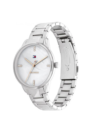 Tommy Hilfiger 1782544 Ladies Paige Mother of Pearl Watch, Silver
