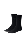 Tommy Hilfiger 2 Pair Logo Socks, Black