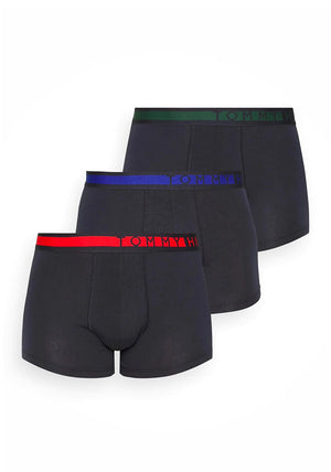 Tommy Hilfiger 3 Pack Logo Waistband Boxers, Hunter Multi