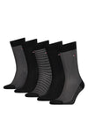 Tommy Hilfiger 5 Pairs Socks Gift Set, Black