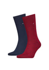 Tommy Hilfiger Dot Print 2 Pair Socks, Navy & Red