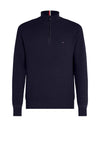 Tommy Hilfiger Grid Waffle Knit Half Zip Sweater, Desert Sky