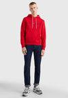 Tommy Hilfiger Logo Drawstring Hoodie, Primary Red