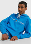 Tommy Hilfiger Logo Drawstring Hoodie, Shocking Blue