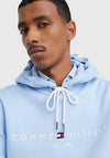 Tommy Hilfiger Logo Drawstring Hoodie, Vessel Blue