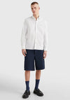 Tommy Hilfiger Micro Print Shirt, Optic White & Carbon Navy