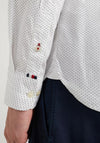 Tommy Hilfiger Micro Print Shirt, Optic White & Carbon Navy