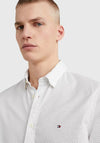 Tommy Hilfiger Micro Print Shirt, Optic White & Carbon Navy