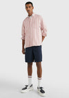 Tommy Hilfiger Oxford Stripe Shirt, Dockside Red & White