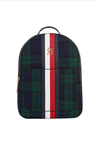Tommy Hilfiger TH Emblem Plaid Backpack, Navy Multi