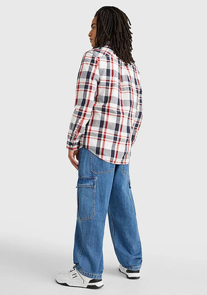 Tommy Jeans Classic Essential Check Shirt, Twilight Navy