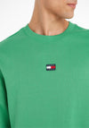 Tommy Jeans XS Badge Sweatshirt, Coastal Green
