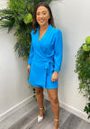 The Sofia Collection Wrap Style Playsuit, Blue