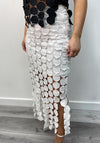 The Sofia Collection Embroidered Disc Skirt, White