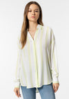 Tiffosi Buarque Striped Shirt, White & Green