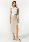 Tiffosi Maya Linen Blend Midi Skirt, Beige