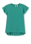 Tiffosi Kara Pleat Back Top, Green